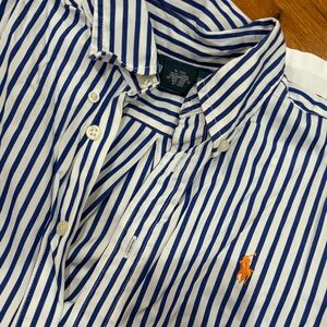 Ralph Lauren White and Blue Striped Shirt